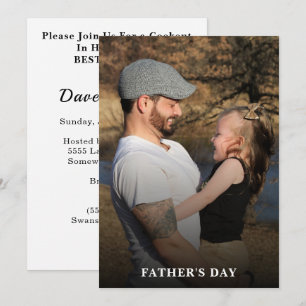 Fathers Day Add Photo Best Dad Ever Cookout Party Invitation