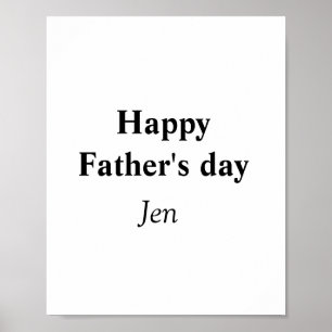 fathers day add your name text image editable inv poster