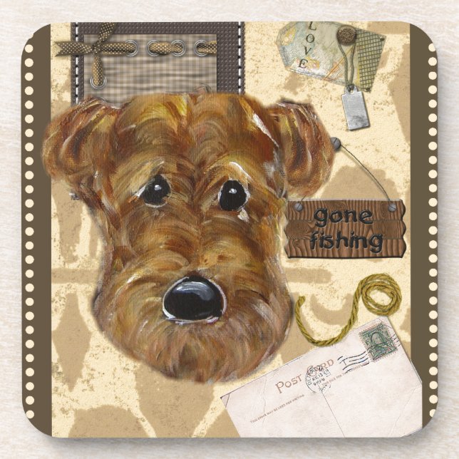 FATHER'S DAY AIREDALE COASTER (Front)