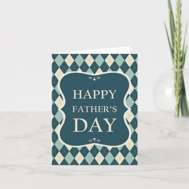 Father's Day,  Argyle Pattern Card (Front)
