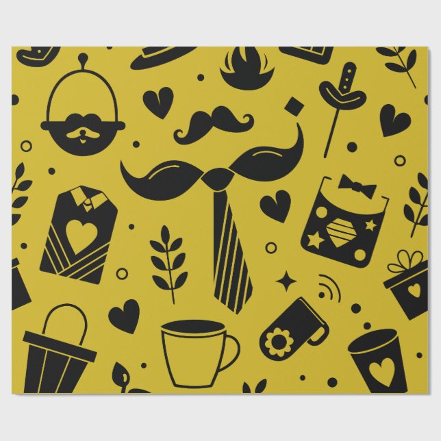 Fathers day background  wrapping paper (Flat)