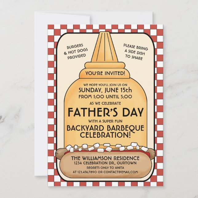 Father's Day Barbeque Party Invitations (Front)