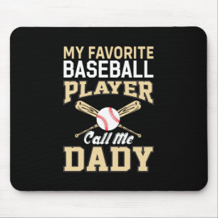 Father's Day Baseball Player Call Me Dad Mouse Pad