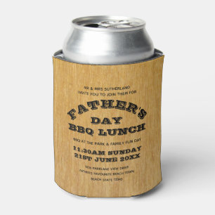 Father's Day BBQ Invitation Can Cooler