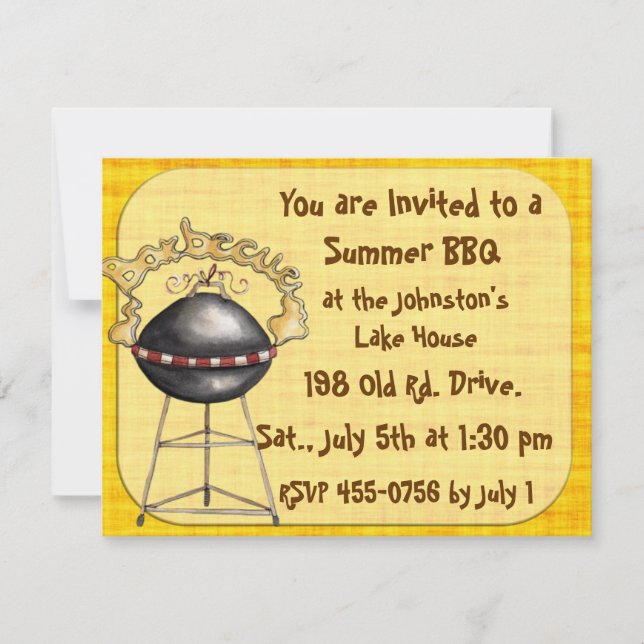 Father's Day  BBQ invitation Family reunion (Front)