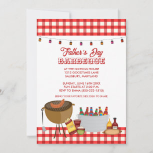 Father's Day BBQ Party Invitations
