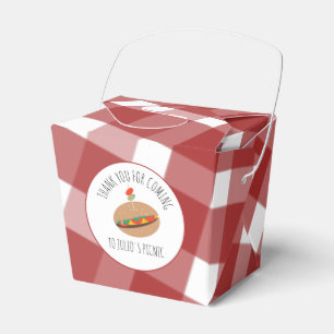 Father's Day BBQ Picnic Event Sandwich  Favor Box