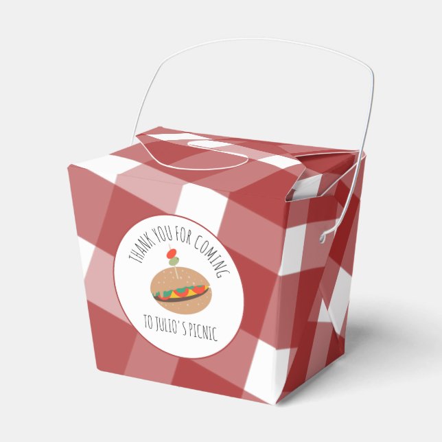 Father's Day BBQ Picnic Event Sandwich  Favor Box (Front Side)