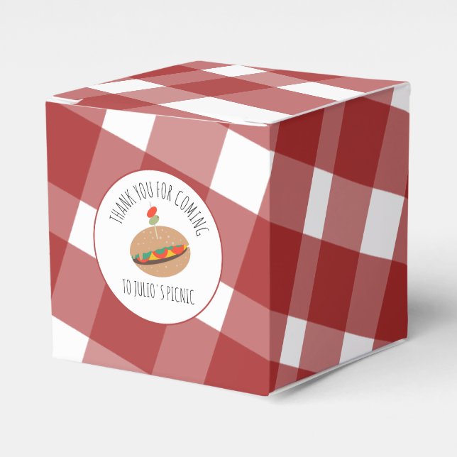 Father's Day BBQ Picnic Event Sandwich Favor Box (Front Side)