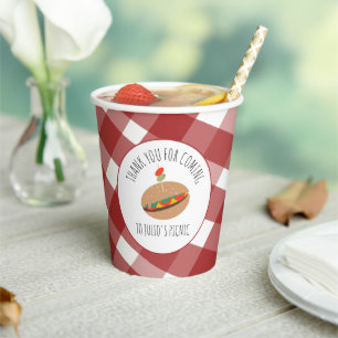 Father's Day BBQ Picnic Event Sandwich   Paper Cups