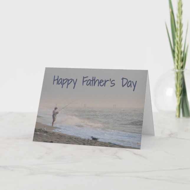 Father's Day Beach Fishing Card (Front)