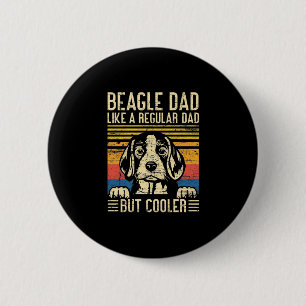 Father's Day Beagle Dog Dad 2 Inch Round Button