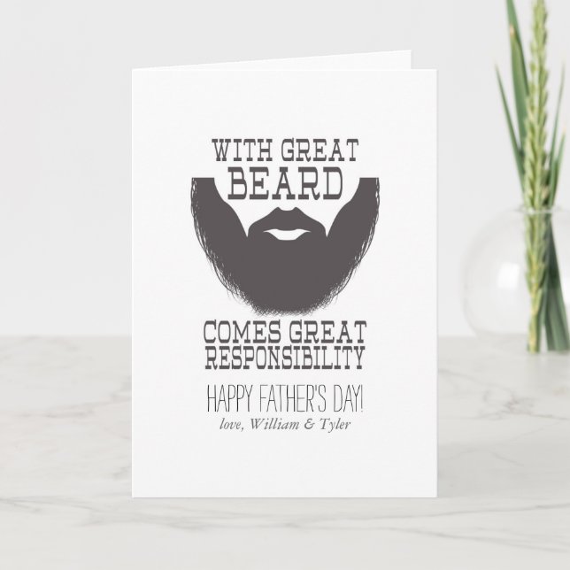 Father's Day Beard Card (Front)