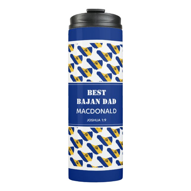 Father's Day BEST BAJAN DAD Custom Barbados Thermal Tumbler (Front)
