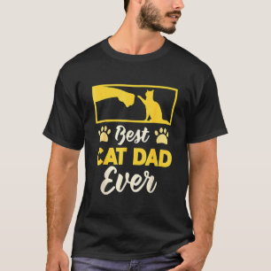 Fathers Day Best Cat Dad Ever Cat T-Shirt