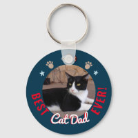 Father's Day Best Cat Dad Ever Keychain