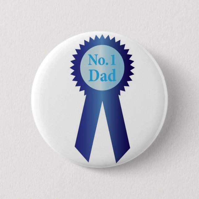 Fathers Day Best Dad Award Ribbon 2 Inch Round Button (Front)