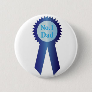 Fathers Day Best Dad Award Ribbon 2 Inch Round Button