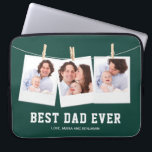 Father's Day | Best Dad Ever 3 Photo Collage Laptop Sleeve<br><div class="desc">Upload your favourite photos and add your names to make your own unique personalized father's day gift.</div>