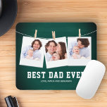 Father's Day | Best Dad Ever 3 Photo Collage Mouse Pad<br><div class="desc">Upload your favourite photos and add your names to make your own unique personalized father's day gift.</div>