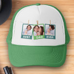 Father's Day | Best Dad Ever 3 Photo Collage Trucker Hat<br><div class="desc">Upload your favourite photos to make your own unique personalized father's day gift.</div>