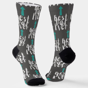 Father's Day Best Dad Ever Minimalistic Socks