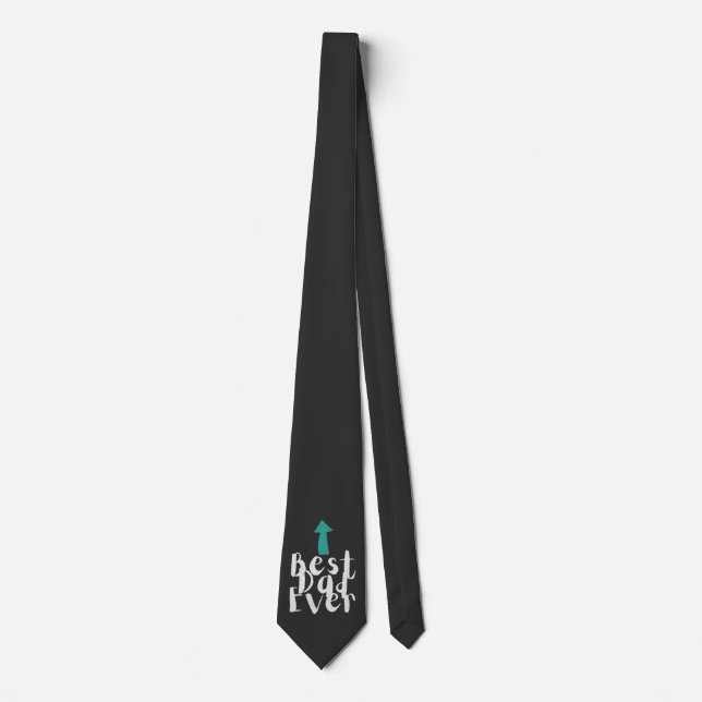 Father's Day Best Dad Ever Minimalistic Tie (Front)