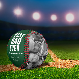 Father's Day Best Dad Ever Photos Personalized Baseball