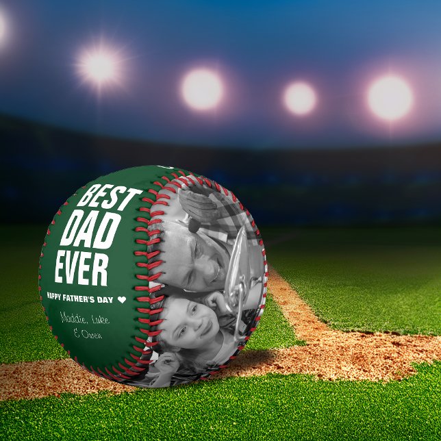 Father's Day Best Dad Ever Photos Personalized Baseball (Father's Day Best Dad Ever Photos Personalized Baseball)