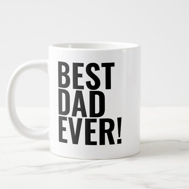 Father's Day Best Dad Ever! Pop  Large Coffee Mug (Left)