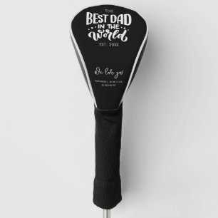 Fathers Day Best Dad Ever Typography Personalized Golf Head Cover
