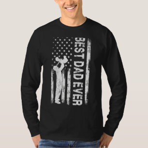 Father's Day Best Dad Ever With Us American Flag M T-Shirt
