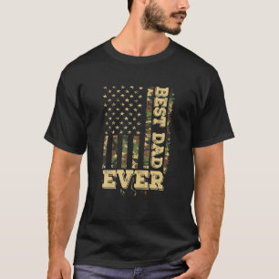 Father's Day Best Dad Ever With US American Flag T-Shirt