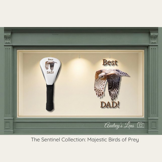 Father's Day "Best Dad" Hawk  Golf Head Cover (Creator Uploaded)