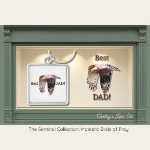 Father's Day "Best Dad" Hawk  Keychain