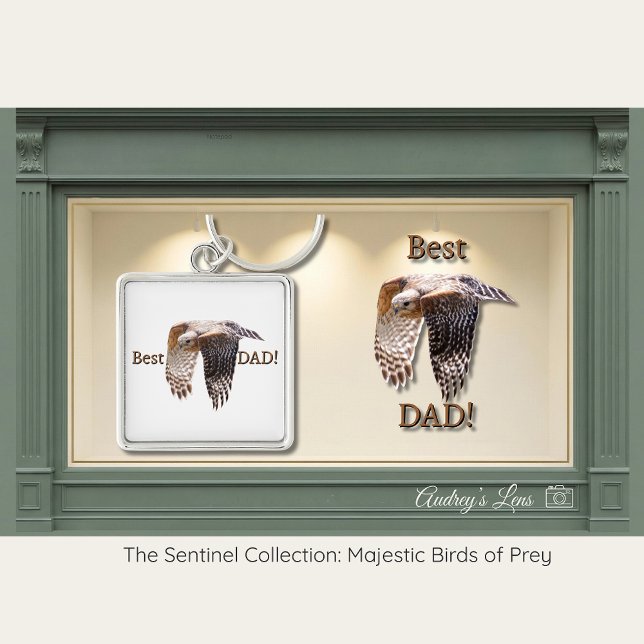 Father's Day "Best Dad" Hawk  Keychain (Creator Uploaded)