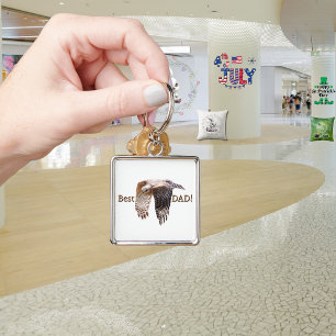Father's Day "Best Dad" Hawk  Keychain