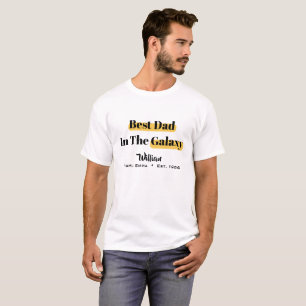 Father's Day Best Dad In The Galaxy Personalized T-Shirt