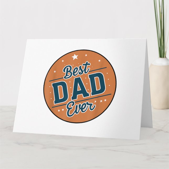 Father's Day Best Dad In The World Card (Front)