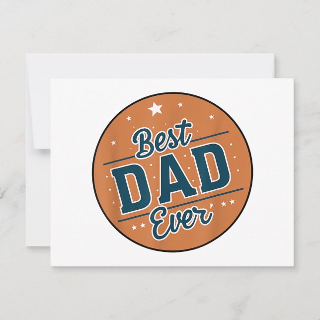 Father's Day Best Dad In The World Holiday Card (Front)