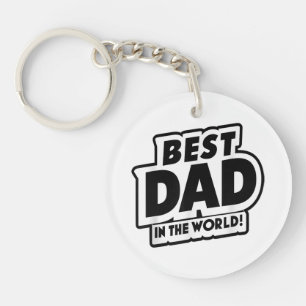 Father's Day Best Dad In The World Keychain