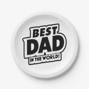 Father's Day Best Dad In The World Paper Plate