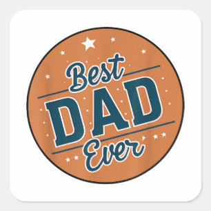 Father's Day Best Dad In The World Square Sticker