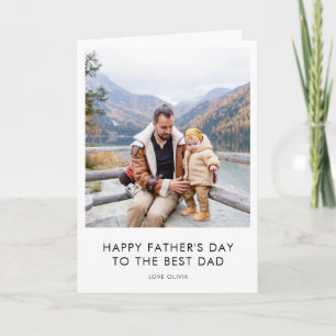 Father's Day Best Dad   Modern Minimalist Photo Card