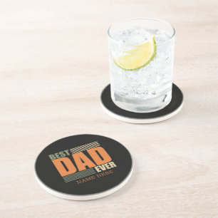 fathers day best dad personalized gift ideas  coaster