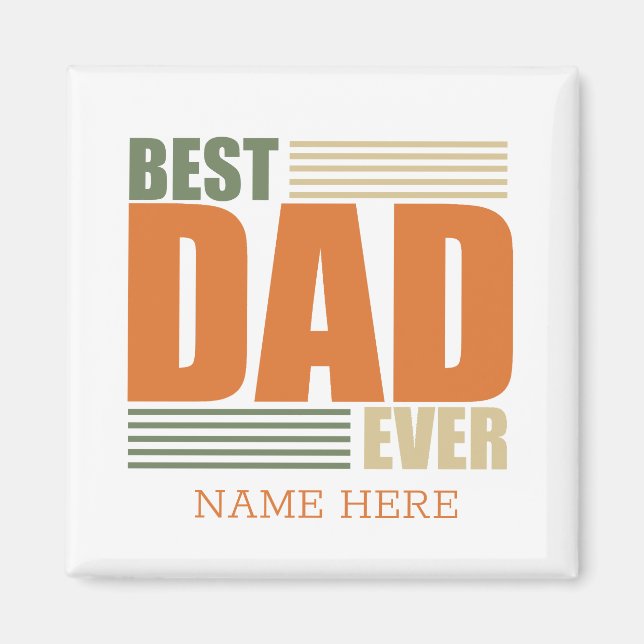 fathers day best dad personalized gift ideas  magnet (Front)