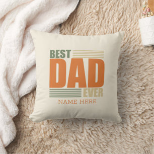 fathers day best dad personalized gift ideas  throw pillow