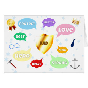 Fathers Day Best Dad Word Clouds King Crown Love