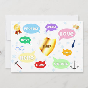 Fathers Day Best Dad Word Clouds King Crown Love
