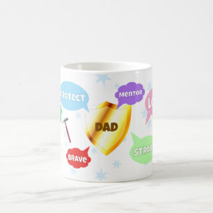 Fathers Day Best Dad Word Clouds King Crown Love Coffee Mug